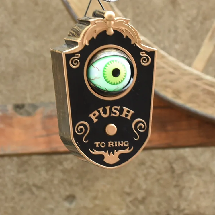 Halloween one eyed doorbell decoration Ghost Festival pumpkin toy bar luminous Skull Pendant trick door hanging
Halloween one eyed doorbell decoration Ghost Festival pumpkin toy bar luminous Skull Pendant trick door hanging