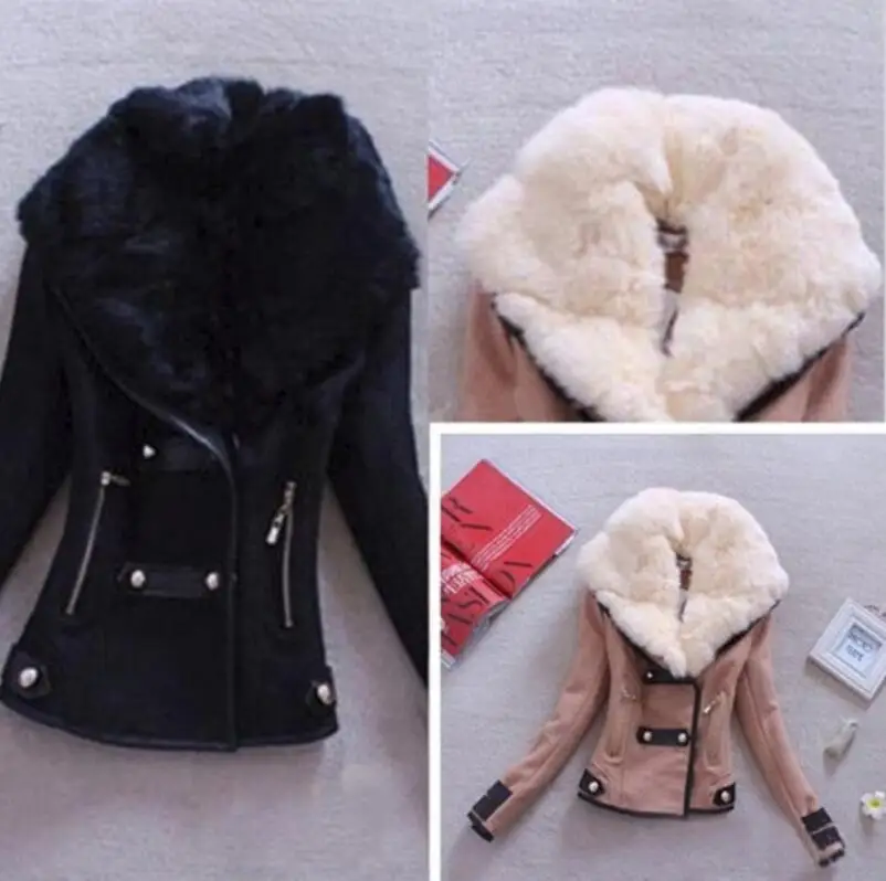 Women's warm jacket 2020 new fashion lamb fur collar coat slim pure color lapel autumn winter outwear chaqueta mujer harajuku
Women's warm jacket 2020 new fashion lamb fur collar coat slim pure color lapel autumn winter outwear chaqueta mujer harajuku
