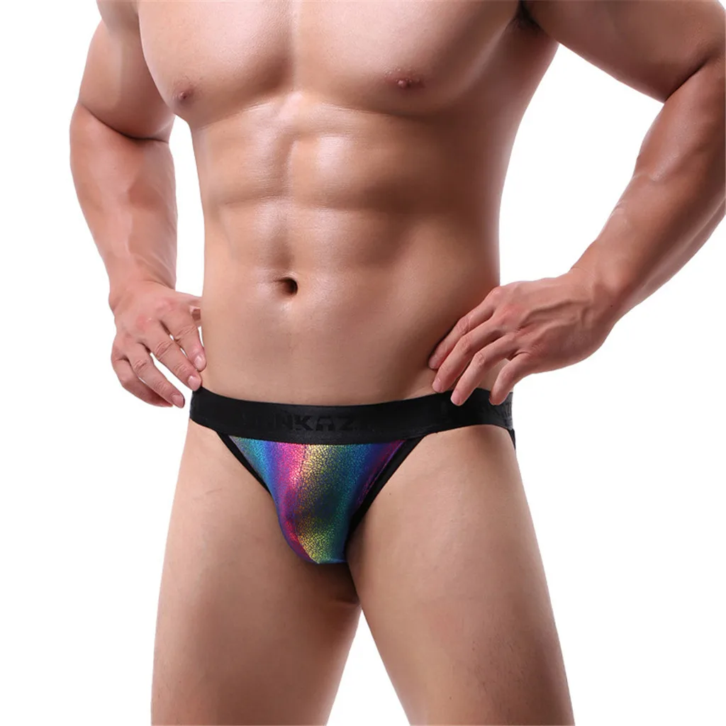 Sexy Gay Men Underwear Open Butt Gay Briefs Rainbow Soft Mens Briefs Male Underwear Shorts Mens Panties Low Waist Underpants
Sexy Gay Men Underwear Open Butt Gay Briefs Rainbow Soft Mens Briefs Male Underwear Shorts Mens Panties Low Waist Underpants