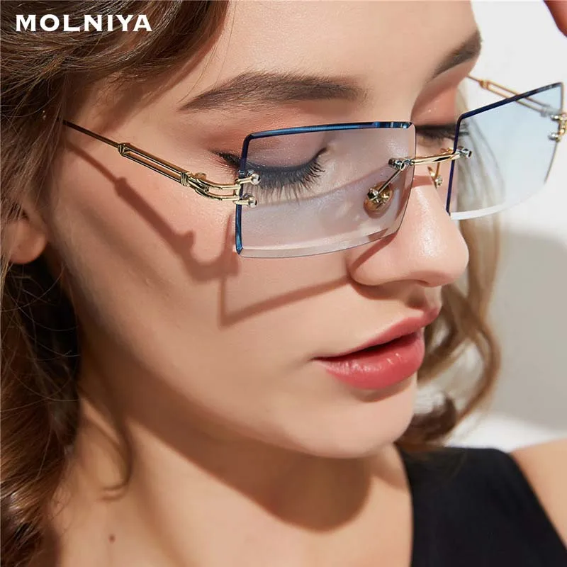Fashion Rimless Rectangle Sunglasses Women Popular Gradient Lens Frameless Sun Glasses Female Shade Eyewear UV400
Fashion Rimless Rectangle Sunglasses Women Popular Gradient Lens Frameless Sun Glasses Female Shade Eyewear UV400