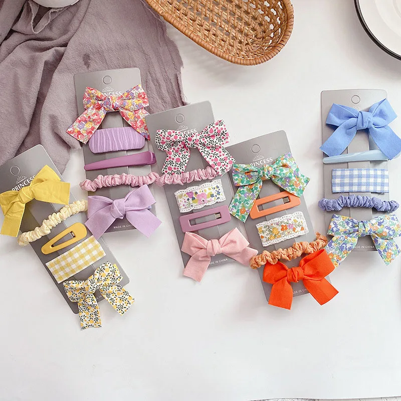 5pcs Flower Print Bowkot Hair Clips Scrunchies Set Hair Bows Girls Sweet Kids Hairpins Korean Barrettes Hair Grips Accessories
5pcs Flower Print Bowkot Hair Clips Scrunchies Set Hair Bows Girls Sweet Kids Hairpins Korean Barrettes Hair Grips Accessories