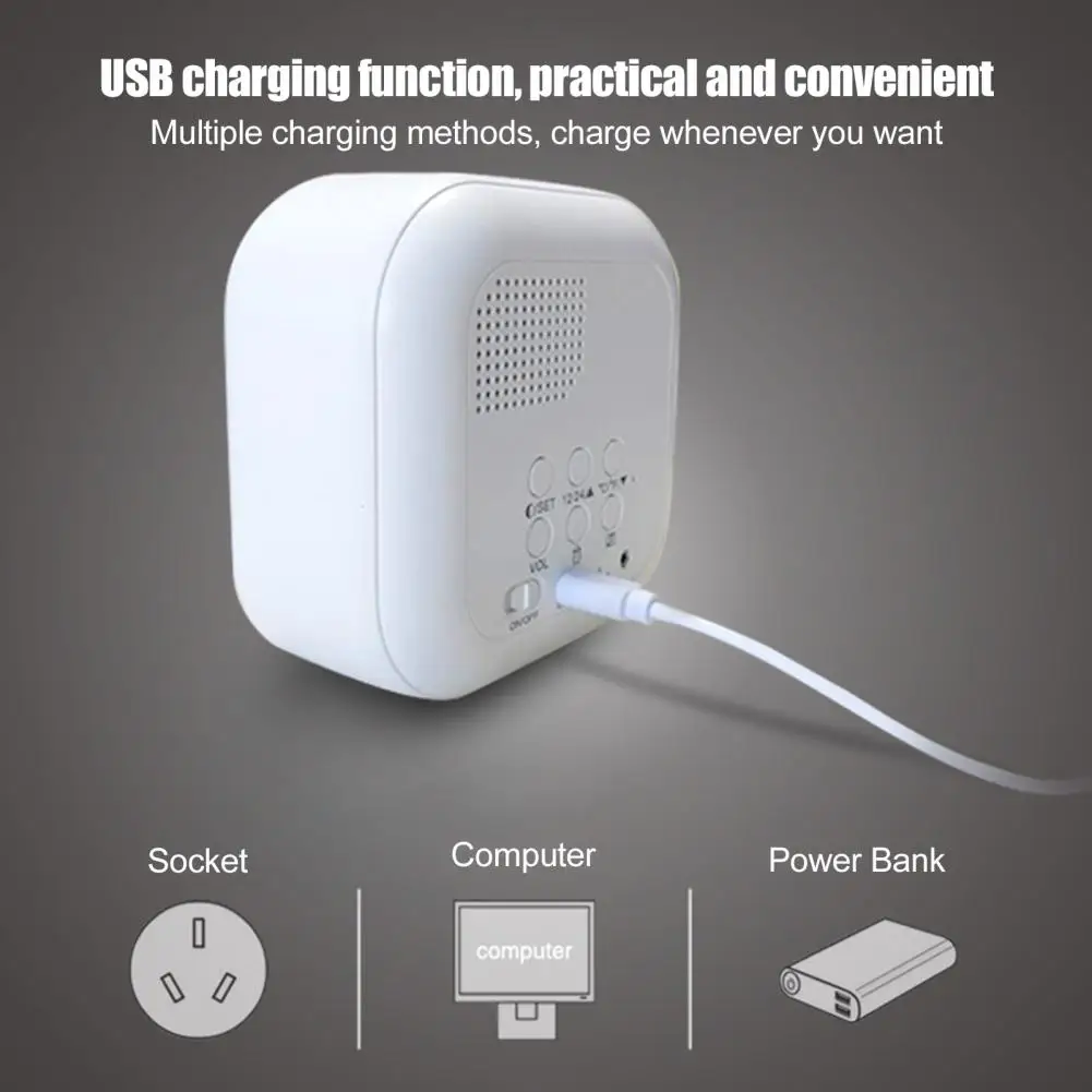 Durable Clock Intelligent Multifunctional ABS Digital Alarm Clock LED Voice Control Electronic Alarm Clock for Dormitory
Durable Clock Intelligent Multifunctional ABS Digital Alarm Clock LED Voice Control Electronic Alarm Clock for Dormitory