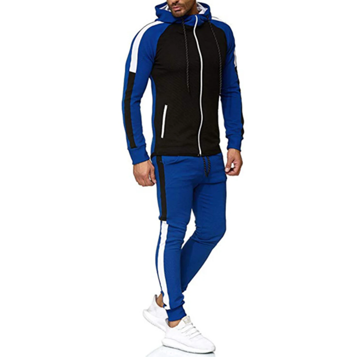 Men Sport Suit Casual 2PCS Clothes Set Assorted Striped Color Zipper Open Front Hooded Sweatshirt Pullover Top+Long Pants
Men Sport Suit Casual 2PCS Clothes Set Assorted Striped Color Zipper Open Front Hooded Sweatshirt Pullover Top+Long Pants