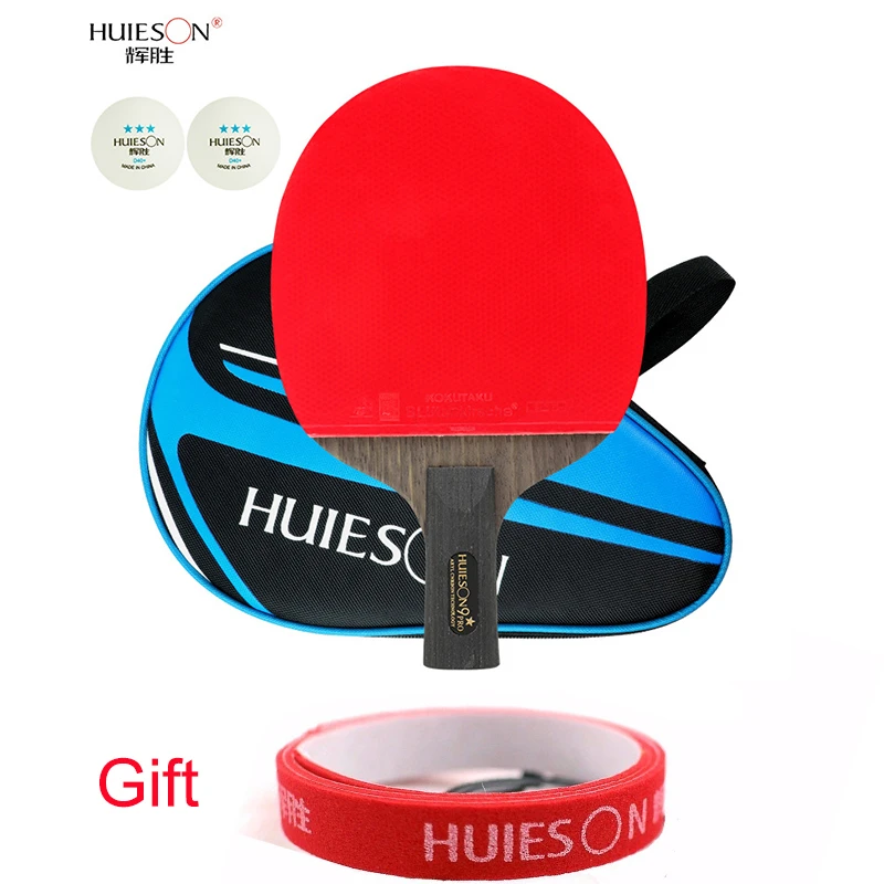 Ракетка для настольного тенниса Huieson 9 звезд двухсторонняя резиновая легкая