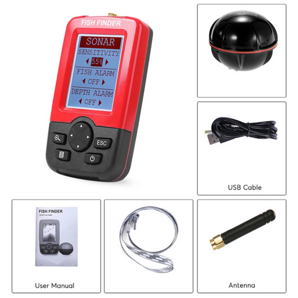 Portable Fish Finder 2.4 GHz Wireless Sonar 100m Distance Alarm Fishing Echo Sounder Lake Sea Fishing HD Fishing Detector Set
Portable Fish Finder 2.4 GHz Wireless Sonar 100m Distance Alarm Fishing Echo Sounder Lake Sea Fishing HD Fishing Detector Set