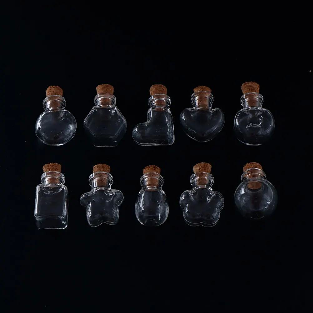 Hot Sell 10 Shape Mini Glass Bottles Key Chain Pendants Small Wishing Bottles With Cork Vial Arts Jars For Bracelets Gifts
Hot Sell 10 Shape Mini Glass Bottles Key Chain Pendants Small Wishing Bottles With Cork Vial Arts Jars For Bracelets Gifts