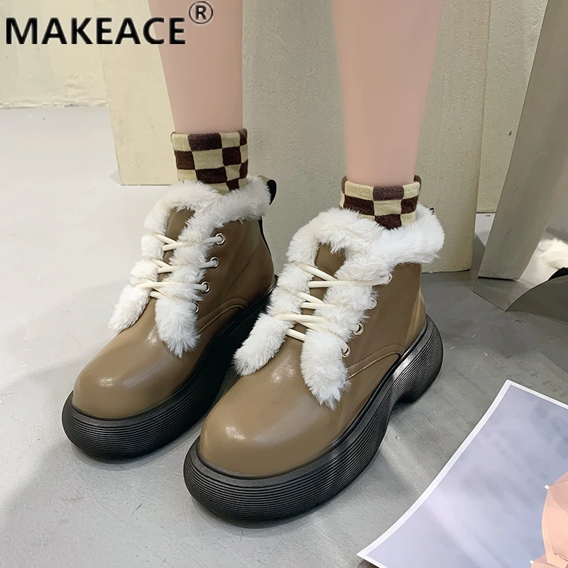 Winter Women's Boots Fashion Plush Warm Boots 35-42 Large Size Platform Boots Bare Boots Outdoor Leisure 2021 Women's Shoes
Winter Women's Boots Fashion Plush Warm Boots 35-42 Large Size Platform Boots Bare Boots Outdoor Leisure 2021 Women's Shoes