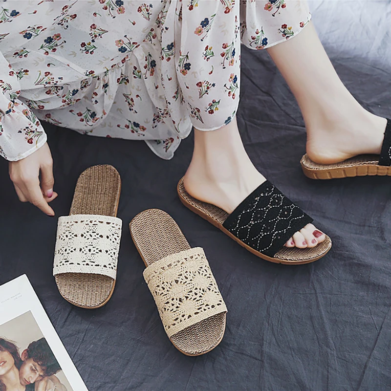 Women's Summer Flax Slippers for Women Casual Linen Slides Non-slip EVA Home Indoor Female Slippers Beach sandals Flip Flops
Women's Summer Flax Slippers for Women Casual Linen Slides Non-slip EVA Home Indoor Female Slippers Beach sandals Flip Flops