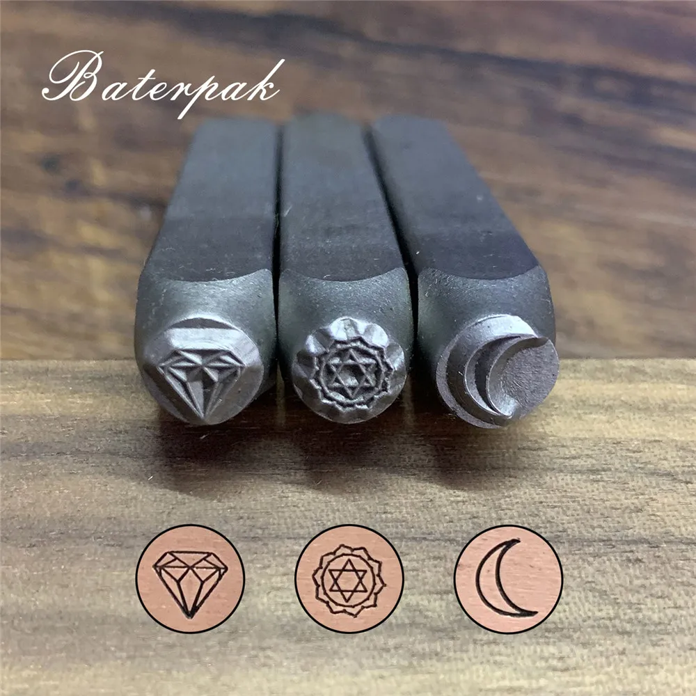 Diamond/Heart Chakra/Moon Design Stamps,letters DIY Bracelet/jewelry symbols steel stamp,6mm
Diamond/Heart Chakra/Moon Design Stamps,letters DIY Bracelet/jewelry symbols steel stamp,6mm