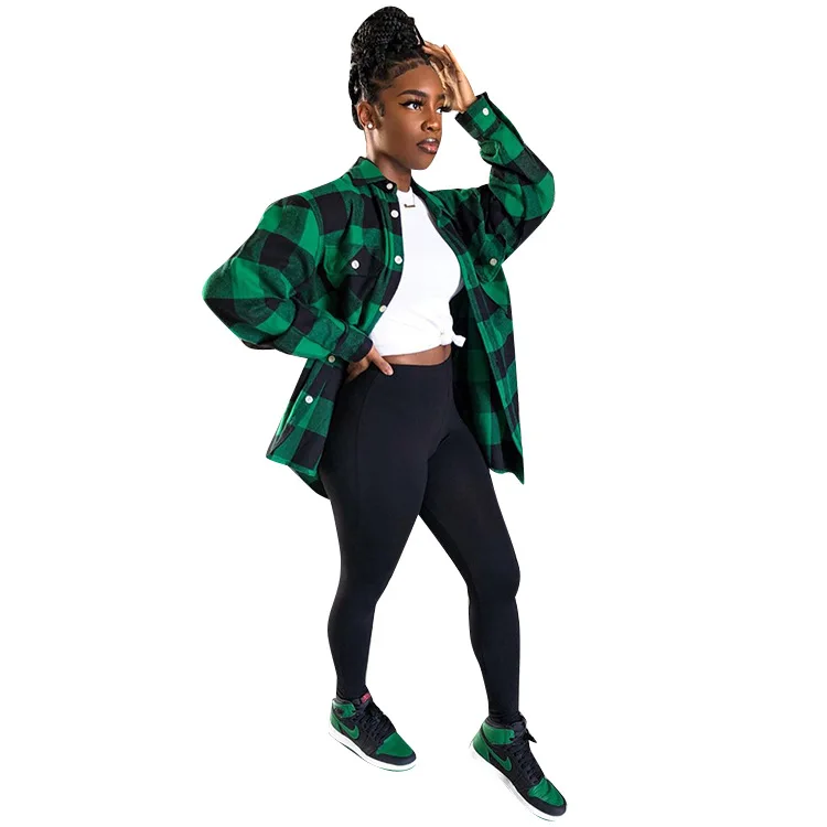 Newest Women Plaid Shirts Coats Fashion Autumn Winter Lady Lapel Neck Long Sleeve Single Breasted Print Coats Streetwear Party
Newest Women Plaid Shirts Coats Fashion Autumn Winter Lady Lapel Neck Long Sleeve Single Breasted Print Coats Streetwear Party
