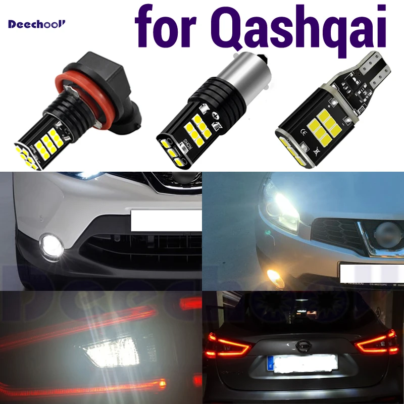 Canbus LED Fog Lights + Reverse Bulb + License Plate + Parking Lamp for Nissan Qashqai J10 J11 Exterior Light Kit 2007-2020
Canbus LED Fog Lights + Reverse Bulb + License Plate + Parking Lamp for Nissan Qashqai J10 J11 Exterior Light Kit 2007-2020