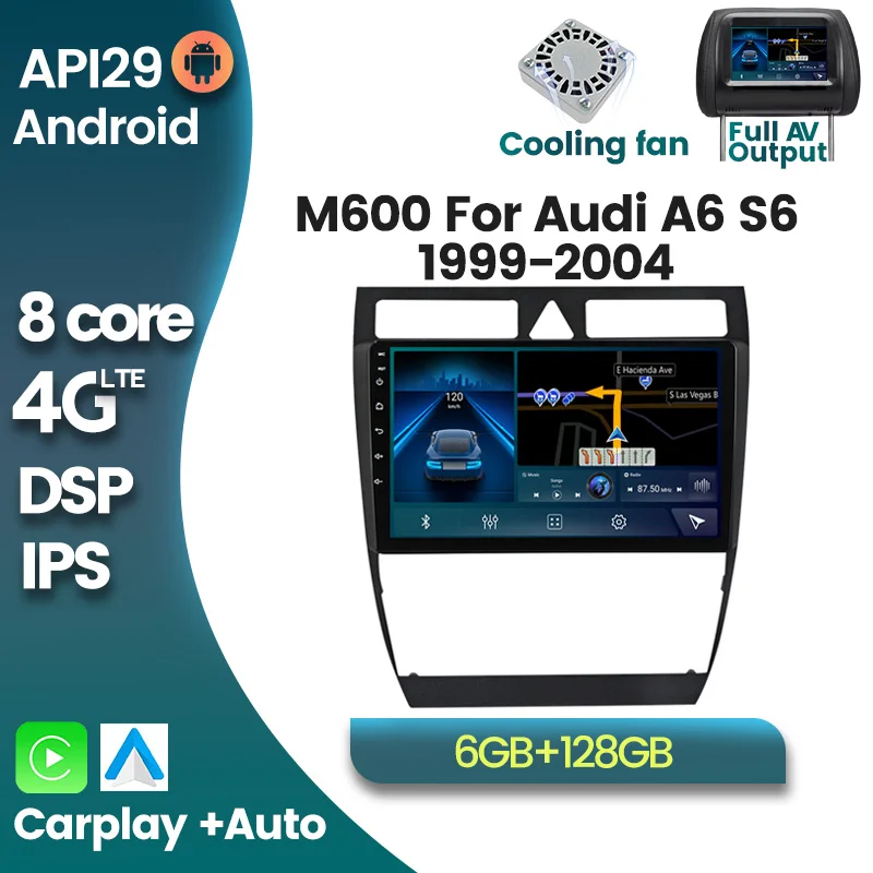 Автомагнитола 2DIN, Android 10, 4G LTE, для Audi A6 C5 1997-2004, S6 2 1999-2004, RS6 1 2002-2006, мультимедиа, видео, GPS-навигация
Автомагнитола 2DIN, Android 10, 4G LTE, для Audi A6 C5 1997-2004, S6 2 1999-2004, RS6 1 2002-2006, мультимедиа, видео, GPS-навигация