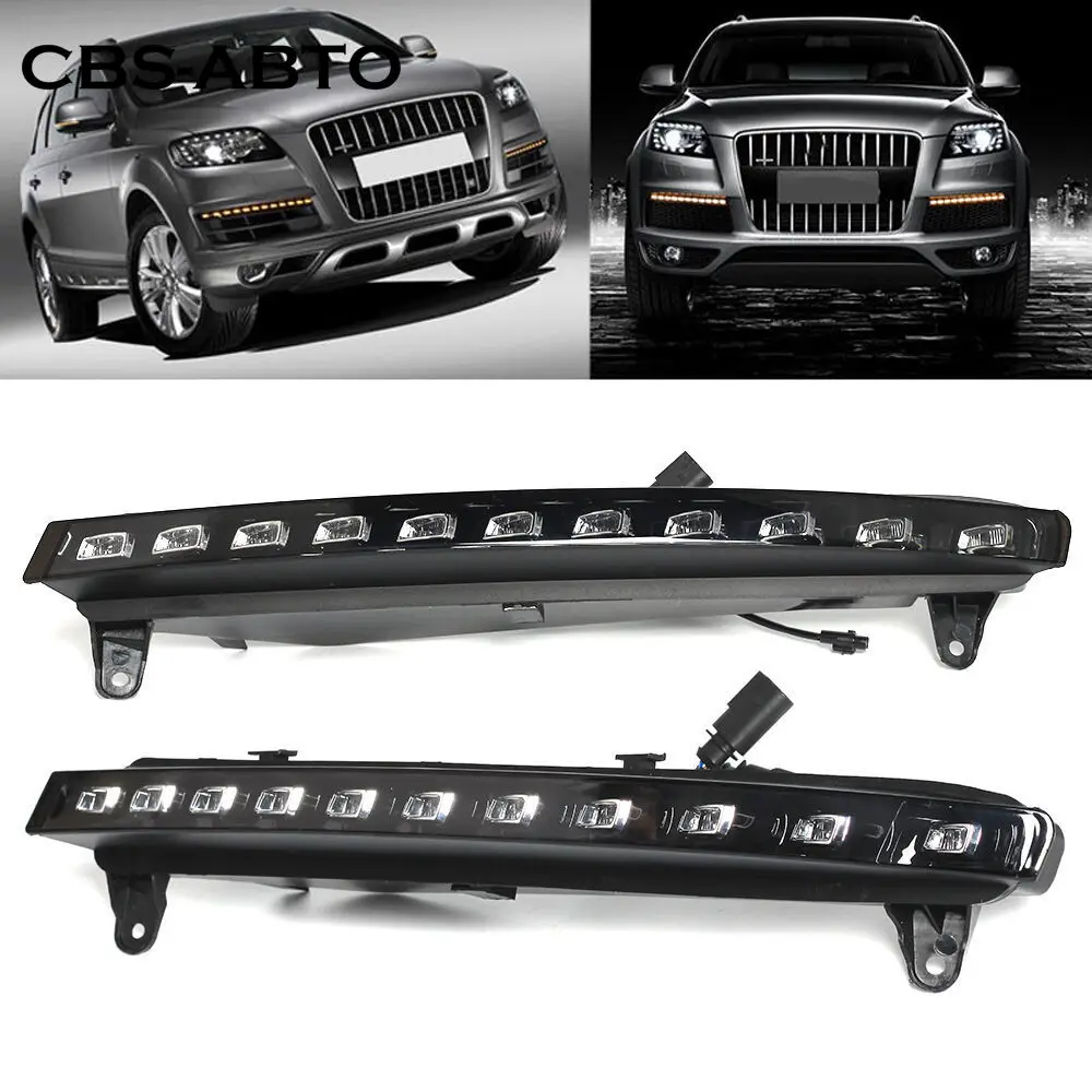 For Audi Q7 LED DRL 2006-2009 Car Daytime Running Light White DRL Yellow Turn Signal Switchback auto Fog light car accessories
For Audi Q7 LED DRL 2006-2009 Car Daytime Running Light White DRL Yellow Turn Signal Switchback auto Fog light car accessories