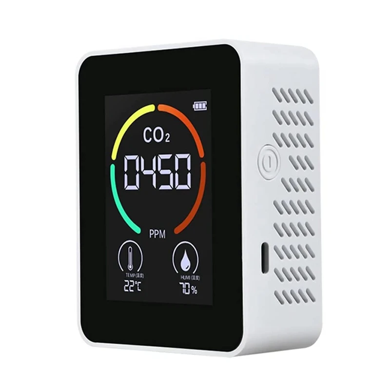 Temperature & Humidity Meter, Air Quality Monitor, CO2 Detector, 3-In-1 Digital Air Pollution Carbon Dioxide Detector
Temperature & Humidity Meter, Air Quality Monitor, CO2 Detector, 3-In-1 Digital Air Pollution Carbon Dioxide Detector