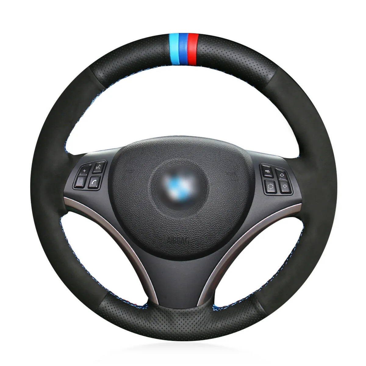 Black Suede Genuine Leather steering wheel cover for 1 Series E81 E82 E87 E88 2008-2012 / 3 Series E90 E91 E92 E93 2006-2011
Black Suede Genuine Leather steering wheel cover for 1 Series E81 E82 E87 E88 2008-2012 / 3 Series E90 E91 E92 E93 2006-2011