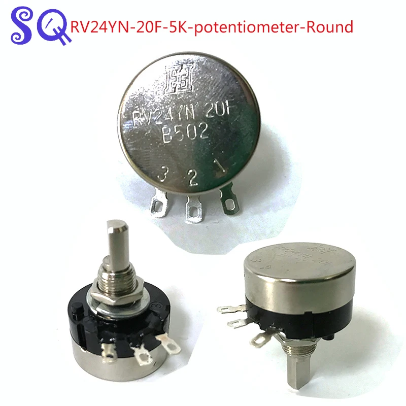 10pcs/lot RV24YN 20F 5K potentiometer Round the racing car foot pedal potentiometer Arcade game machine parts
10pcs/lot RV24YN 20F 5K potentiometer Round the racing car foot pedal potentiometer Arcade game machine parts