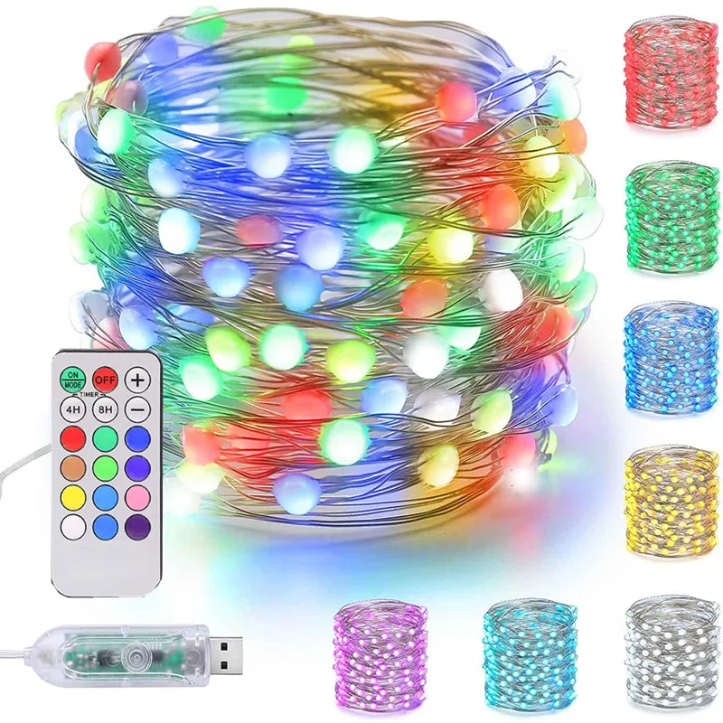 Fariy String Light USB Battery case 10m 5m Remote Control 12Color 18Key Garland Lamp Christmas Decoration Outdoor Lighting
Fariy String Light USB Battery case 10m 5m Remote Control 12Color 18Key Garland Lamp Christmas Decoration Outdoor Lighting