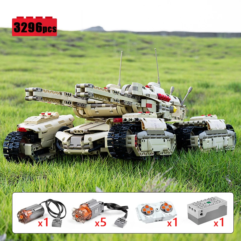 Mould King 3296pcs RC Mammoth Tank Technical Building Block MOC ww2 German Military Weapon Bricks 20011 Toys for Children
Mould King 3296pcs RC Mammoth Tank Technical Building Block MOC ww2 German Military Weapon Bricks 20011 Toys for Children