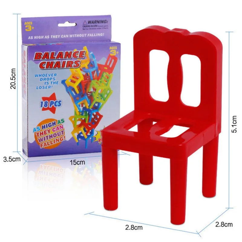 18pcs/set Board Game Balance Chairs Adults Kids Stacking Game Parent-child DIY Interactive Toys
18pcs/set Board Game Balance Chairs Adults Kids Stacking Game Parent-child DIY Interactive Toys