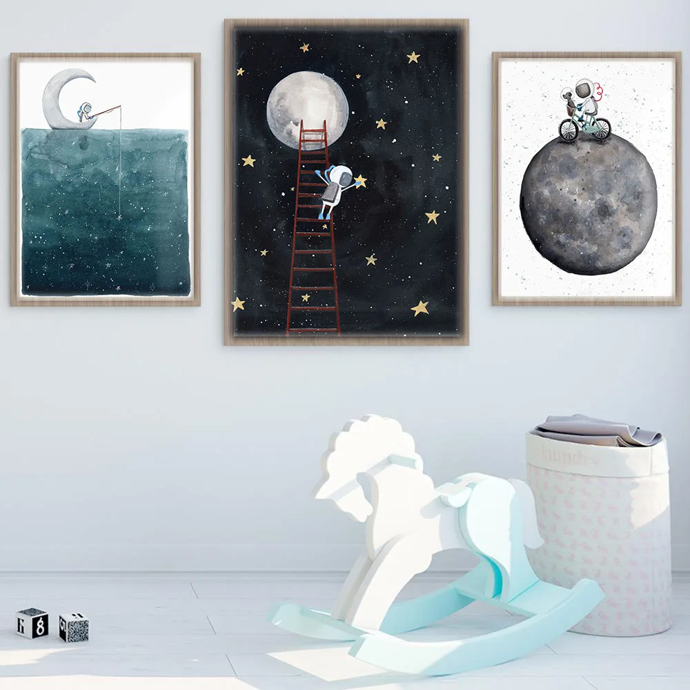 Cartoon Cosmic Astronaut Canvas Painting Wall Art Nordic Posters and Prints Wall Pictures for Living Room Decoration Frameless
Cartoon Cosmic Astronaut Canvas Painting Wall Art Nordic Posters and Prints Wall Pictures for Living Room Decoration Frameless