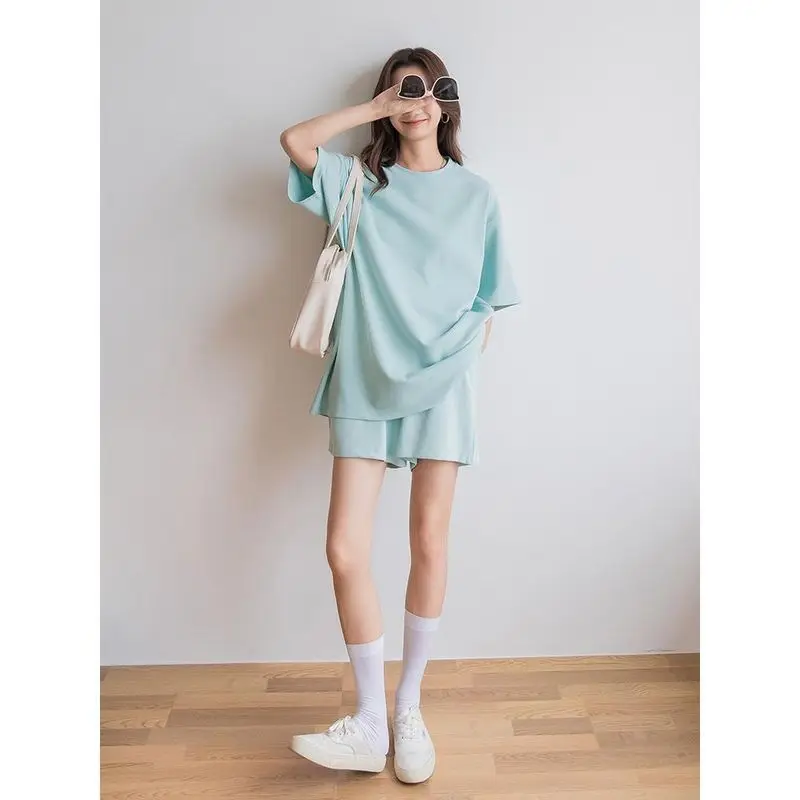 Summer Women's Tracksuit 2021 New Casual Short-Sleeved Loose Solid Thin All-Match Shorts Two-Piece Sports Suit Jogging Clothing
Summer Women's Tracksuit 2021 New Casual Short-Sleeved Loose Solid Thin All-Match Shorts Two-Piece Sports Suit Jogging Clothing