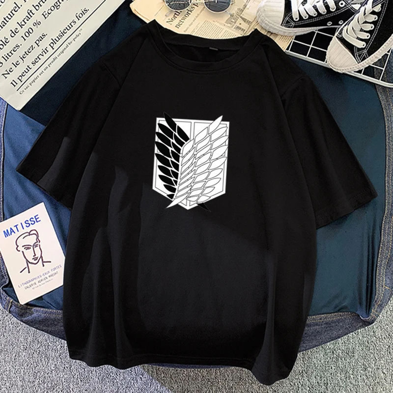 Oversize T shirt Woman Attack on Titan Logo Print T shirts Harajuku Tee Shirt Casual Short Sleeve New Female 2021 Graphic Tshirt
Oversize T shirt Woman Attack on Titan Logo Print T shirts Harajuku Tee Shirt Casual Short Sleeve New Female 2021 Graphic Tshirt