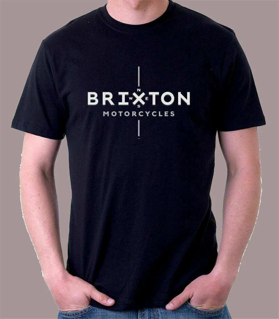 Neu Rare Brixton мотоциклетная черная футболка Basic базовые модели футболки|Мужские