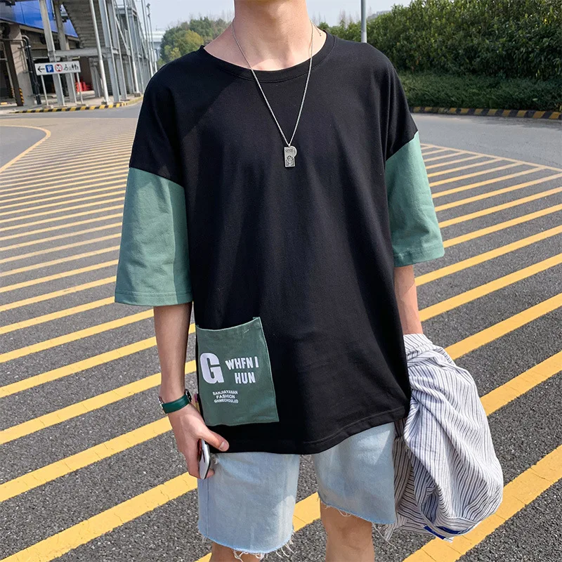 Black Khaki Green Patchwork Letter Print Fashion Pockets Short Sleeve Men T Shirts 2022 Trend Casual Harajuku Korean Style Tops
Black Khaki Green Patchwork Letter Print Fashion Pockets Short Sleeve Men T Shirts 2022 Trend Casual Harajuku Korean Style Tops