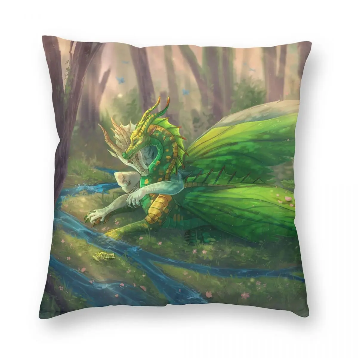 

Wings Of Fire Sundew Willow Square Pillowcase Polyester Linen Velvet Printed Zip Decor Throw Pillow Case Room Cushion Cover