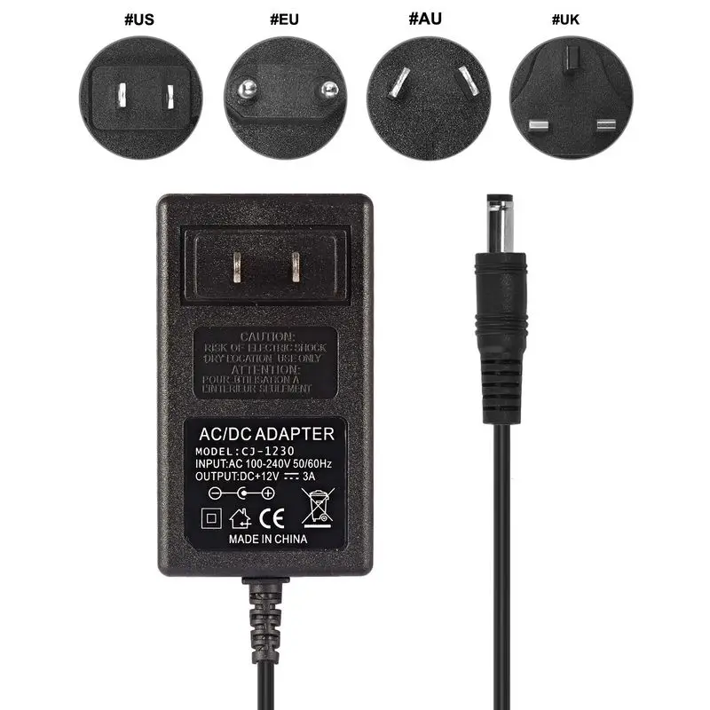 20pcs DC 12V 3A Power Adapter Supply Connectors AC 220V To 12V LED Driver Transformer For CCTV Camera 5050 LED Strip Lights
20pcs DC 12V 3A Power Adapter Supply Connectors AC 220V To 12V LED Driver Transformer For CCTV Camera 5050 LED Strip Lights