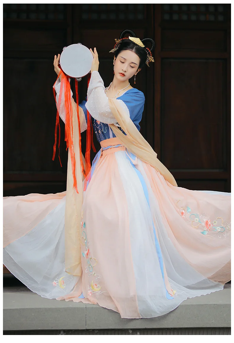 Retro Chinese Traditional Clothes Women Oriental Classical Dance Dress Tang Dynasty Ancient Fairy Clothing Hanfu Suit 3 Colors
Retro Chinese Traditional Clothes Women Oriental Classical Dance Dress Tang Dynasty Ancient Fairy Clothing Hanfu Suit 3 Colors