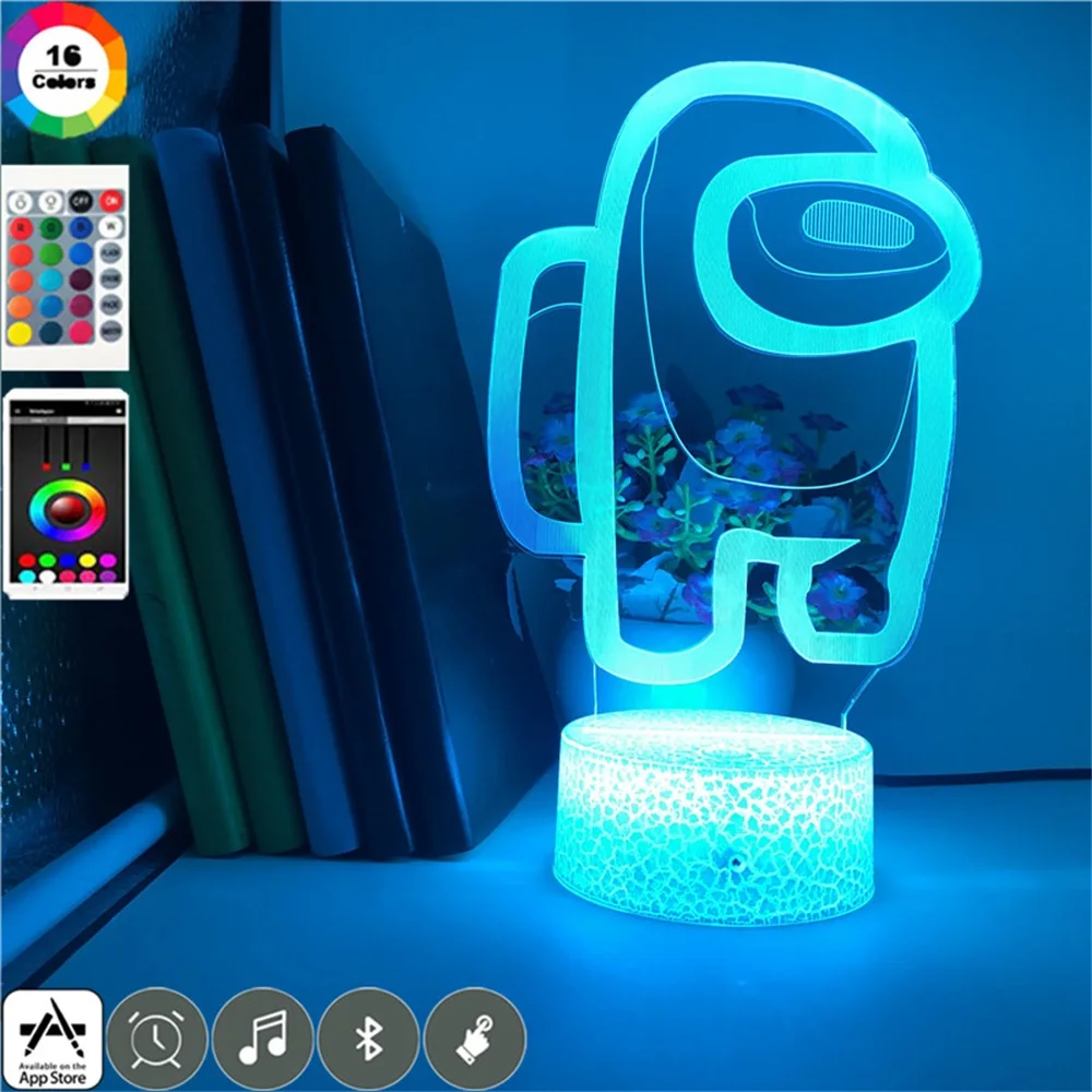 Ночной светильник hyacross us, игровая лампа, 16 цветов, 3D Домашний Настольный Декор, атмосфера, прикроватный ночник, подарок, светодиодный Ночной ...
Ночной светильник hyacross us, игровая лампа, 16 цветов, 3D Домашний Настольный Декор, атмосфера, прикроватный ночник, подарок, светодиодный Ночной ...
