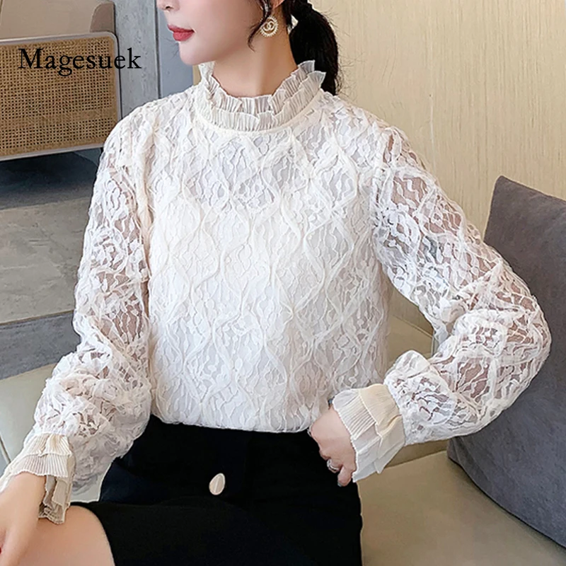 New Autumn Women Lace Blouse Fashion Stand Collar Long Sleeve Hollow Out Shirt Ladies Crochet Patchwork Solid Tops Blusas 13326
New Autumn Women Lace Blouse Fashion Stand Collar Long Sleeve Hollow Out Shirt Ladies Crochet Patchwork Solid Tops Blusas 13326