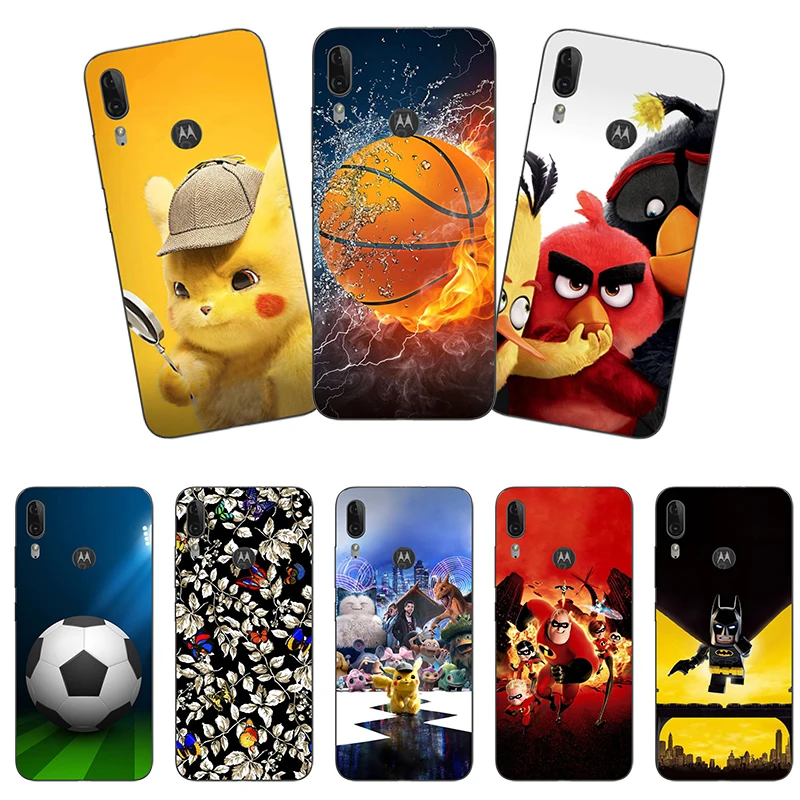 Мягкие силиконовые с рисунком Чехол для мобильного телефона Moto E6Plus e 6 plus 1