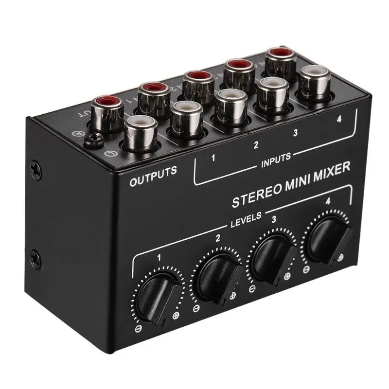 New CX400 Mini Passive Stereo Mixer Rca 4-Channel Passive Mixer Small Mixer Mixer Stereo Dispenser for Live Studi-o
New CX400 Mini Passive Stereo Mixer Rca 4-Channel Passive Mixer Small Mixer Mixer Stereo Dispenser for Live Studi-o