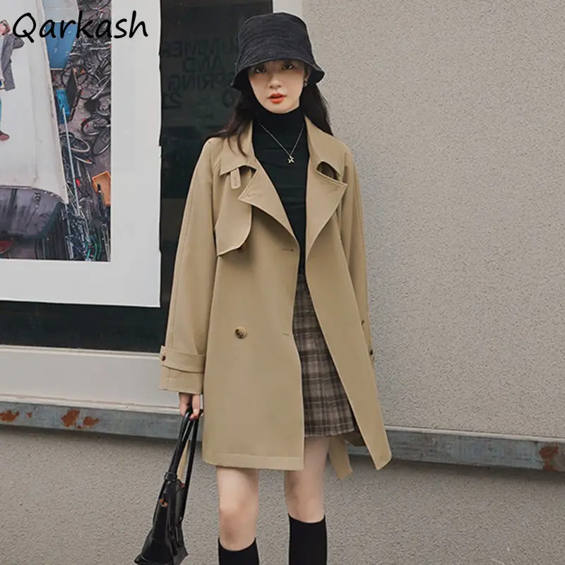 Trench Women Double Breasted Elegant England Style Classic Retro Basic Gentle Femme Spring Cozy Outwear All-match Windbreaker
Trench Women Double Breasted Elegant England Style Classic Retro Basic Gentle Femme Spring Cozy Outwear All-match Windbreaker