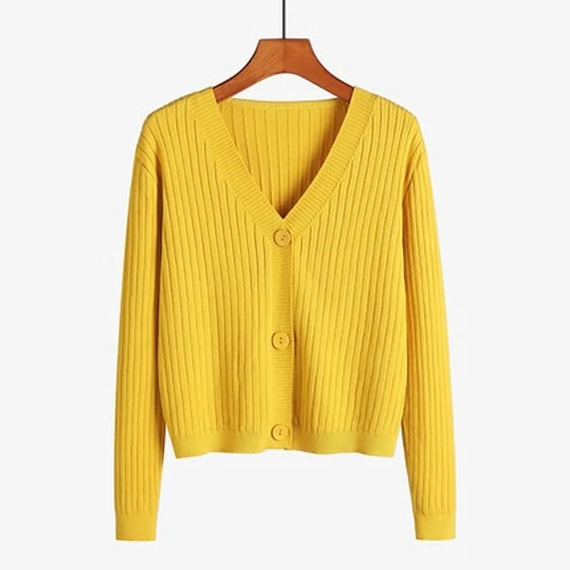 JCHB 2021 Female Cardigan Short Cardigans for Women Korean Knitted Sweater Woman Spring Autum Clothes V-neck Ropa De Mujer Pph2
JCHB 2021 Female Cardigan Short Cardigans for Women Korean Knitted Sweater Woman Spring Autum Clothes V-neck Ropa De Mujer Pph2