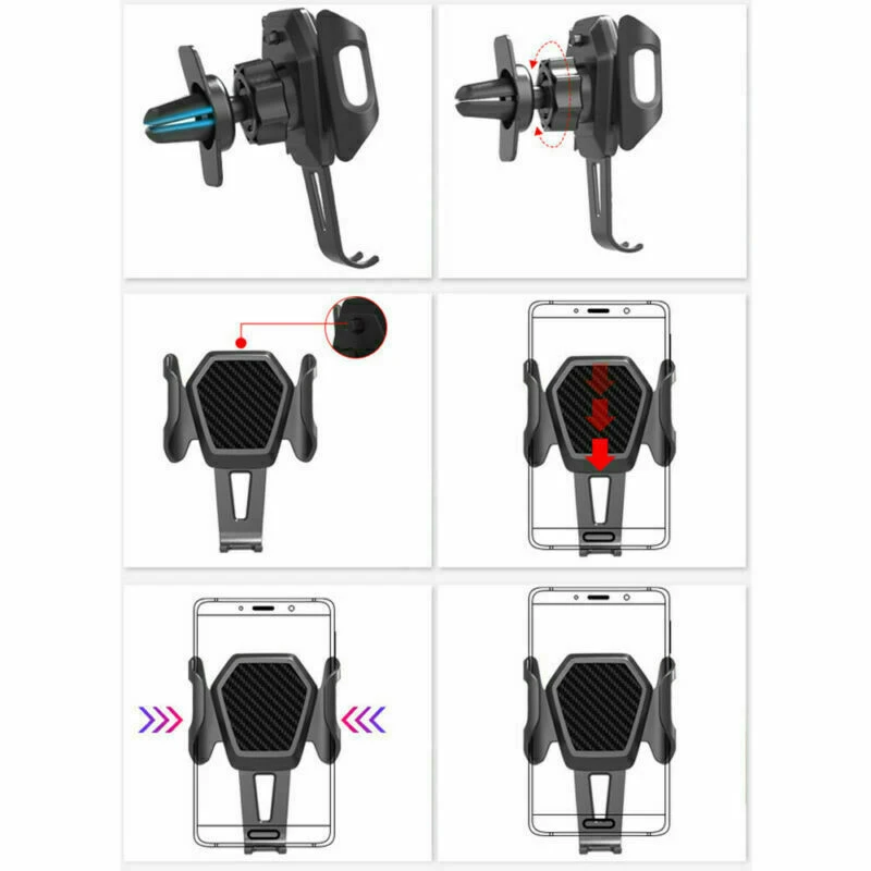 Gravity Car Air Vent Mount Cradle Holder Stand 360 Degree Rotatable Car Air Vent Mount Mobile Phone Holder Clamp Universal Stand
Gravity Car Air Vent Mount Cradle Holder Stand 360 Degree Rotatable Car Air Vent Mount Mobile Phone Holder Clamp Universal Stand