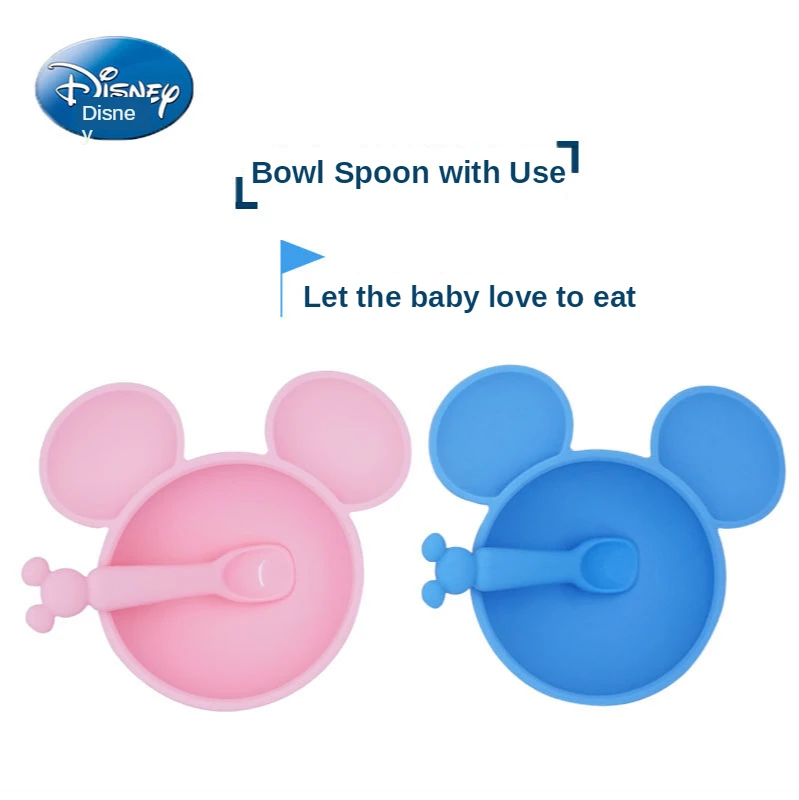 Disney Baby Children Suction Cup Bowl Baby Food Supplement Infant Silicone Eating Bowl Household Tableware Anti-drop Spoon Set
Disney Baby Children Suction Cup Bowl Baby Food Supplement Infant Silicone Eating Bowl Household Tableware Anti-drop Spoon Set