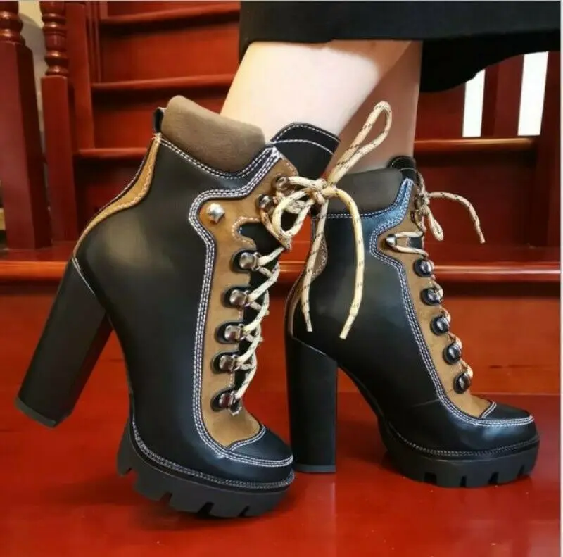 Womens Chunky Block High Heel Platform Ankle Boots Lace Up Gothic Clubwear Party
Womens Chunky Block High Heel Platform Ankle Boots Lace Up Gothic Clubwear Party
