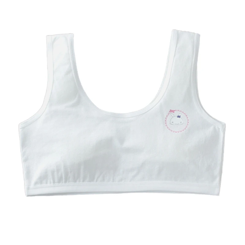 Student Young Girl Cotton Bra Tank Top Wide Strap Solid Color Sports Training Bralette Wirefree Cartoon Rabbit Cami Vest
Student Young Girl Cotton Bra Tank Top Wide Strap Solid Color Sports Training Bralette Wirefree Cartoon Rabbit Cami Vest