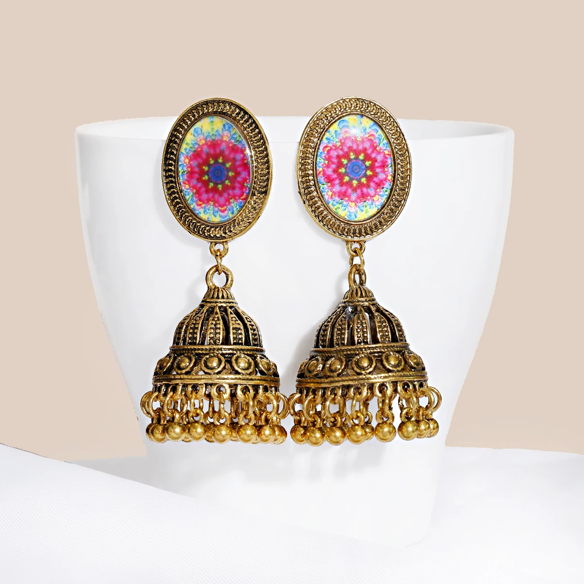 Ethnic Indian Palace Antique Bells Drop Earrings for Boho Wedding Bridal Dance Party Turk Afghan Nepal Pendientes Party Kundan
Ethnic Indian Palace Antique Bells Drop Earrings for Boho Wedding Bridal Dance Party Turk Afghan Nepal Pendientes Party Kundan