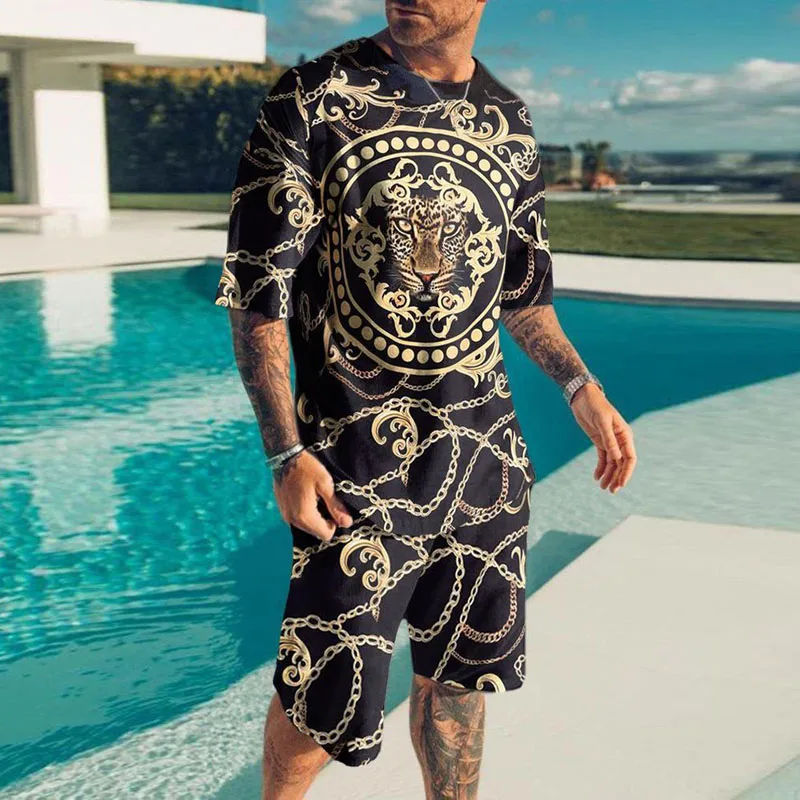 Men's Tracksuit 3D Pattern Printed 2pcs Suit Set Casual O Neck Short Sleeve T-shirt & Shorts Sportswear Summer Beach Man Outfits
Men's Tracksuit 3D Pattern Printed 2pcs Suit Set Casual O Neck Short Sleeve T-shirt & Shorts Sportswear Summer Beach Man Outfits