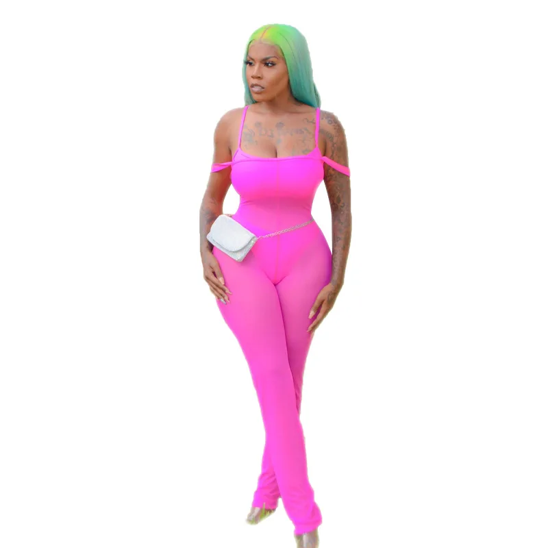 2019 Hot Selling European and AmericanPerspective Mesh Solid Color Strap Three-Piece Solid Color Ultra-Stretch Jumpsuit Women
2019 Hot Selling European and AmericanPerspective Mesh Solid Color Strap Three-Piece Solid Color Ultra-Stretch Jumpsuit Women