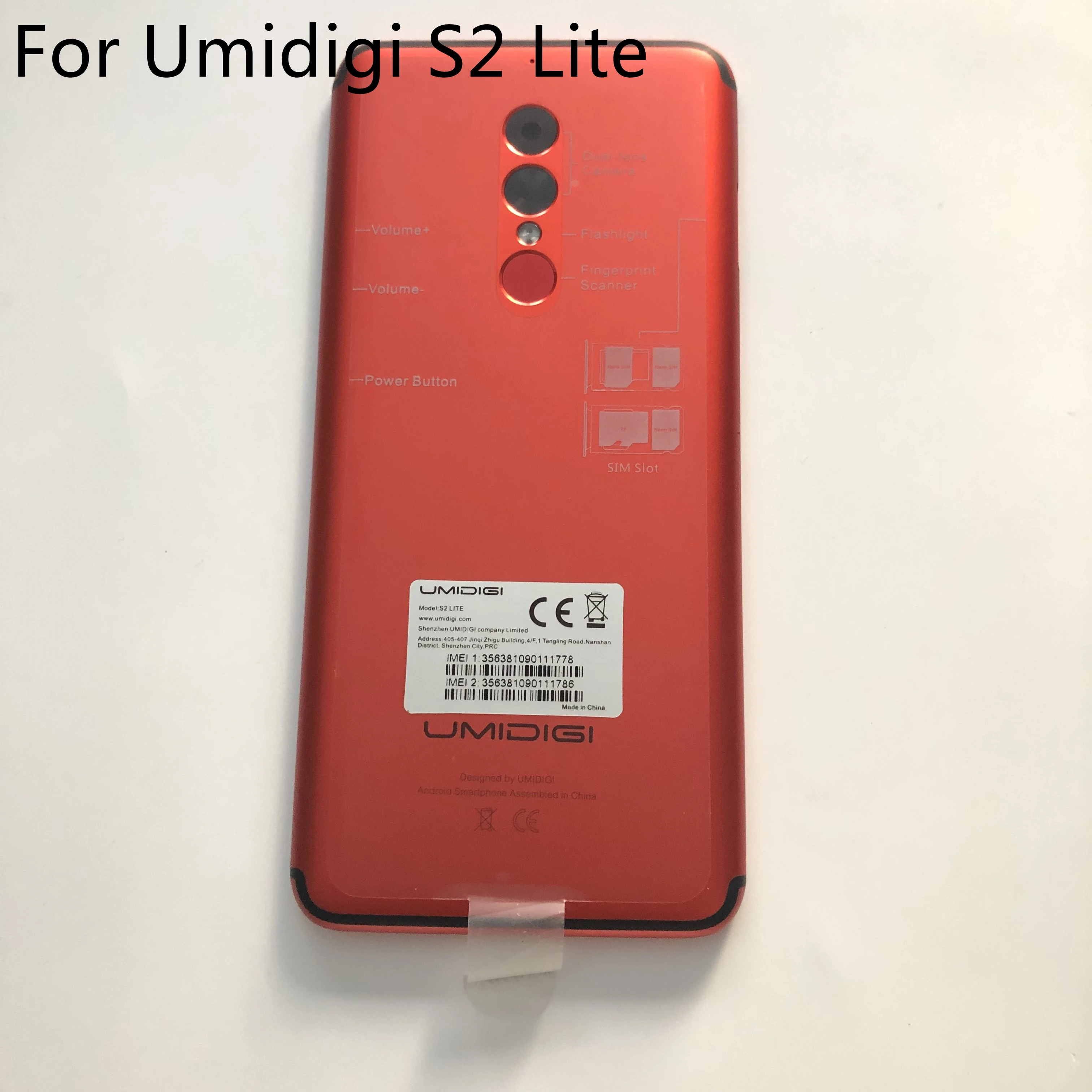 Б/у чехол для батареи задняя крышка + объектив камеры Umidigi S2 Lite MT6750T Octa Core 6 0