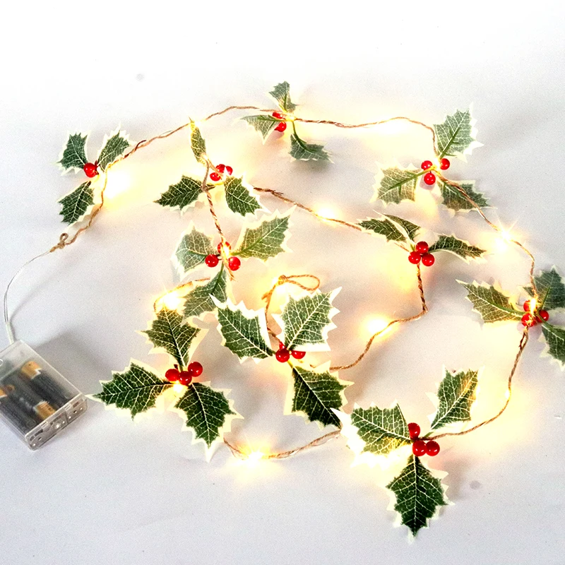 Christmas Artificial Plant Decorations LED Red Berries Green Leaf String Rattan Lamp Christmas Decoration For Home Navidad Table
Christmas Artificial Plant Decorations LED Red Berries Green Leaf String Rattan Lamp Christmas Decoration For Home Navidad Table