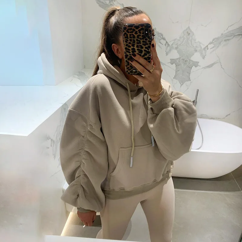 Long Ruched Sleeve Puff Oversized Sweatshirt Women White 2020 Hoodie Gray Loose Autumn Winter Pullover Streetwear Tops
Long Ruched Sleeve Puff Oversized Sweatshirt Women White 2020 Hoodie Gray Loose Autumn Winter Pullover Streetwear Tops