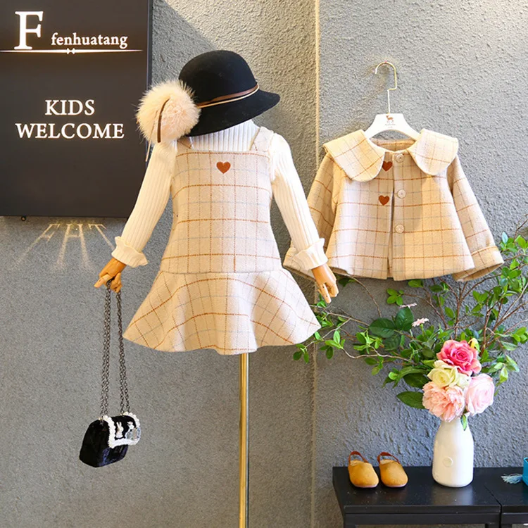 2-7Y Fashion Girls Clothing Sweet Hearts Plaid Print Button Long Sleeve Coats+Sleeveless Tutu Dress Autumn Winter 2pcs Set
2-7Y Fashion Girls Clothing Sweet Hearts Plaid Print Button Long Sleeve Coats+Sleeveless Tutu Dress Autumn Winter 2pcs Set