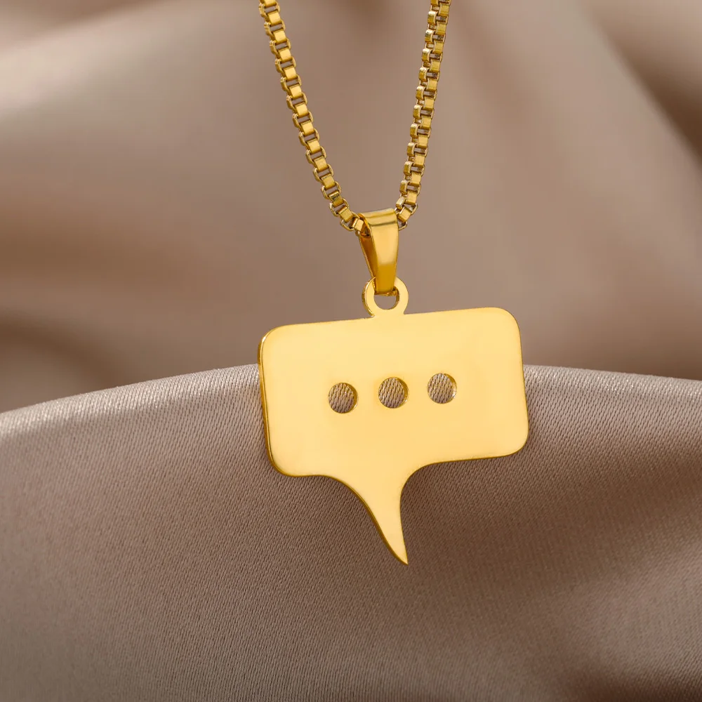 Stainless Steel Dialogue Information Pendant Necklaces For Women Hip-hop Gothic Choker Punk Creative Jewelry
Stainless Steel Dialogue Information Pendant Necklaces For Women Hip-hop Gothic Choker Punk Creative Jewelry