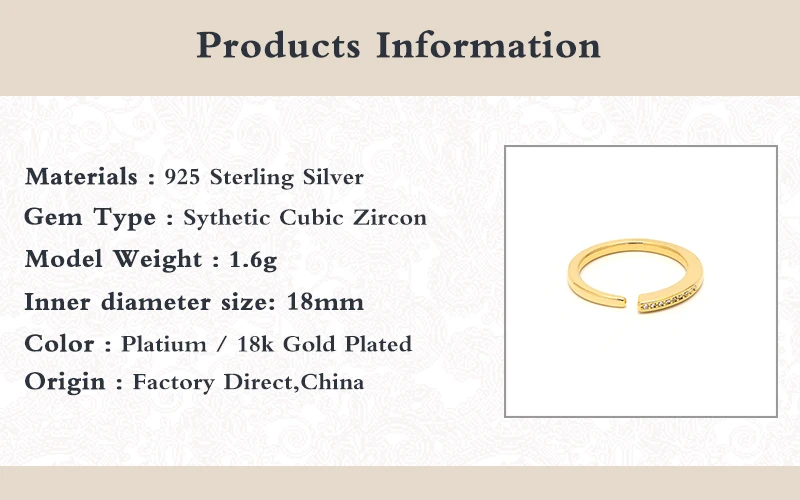 GS Single Women's Bague 925 Sterling Silver Finger Ring For Women Zircon Open Ring Simple Anillos Jewelry Support Customization
GS Single Women's Bague 925 Sterling Silver Finger Ring For Women Zircon Open Ring Simple Anillos Jewelry Support Customization